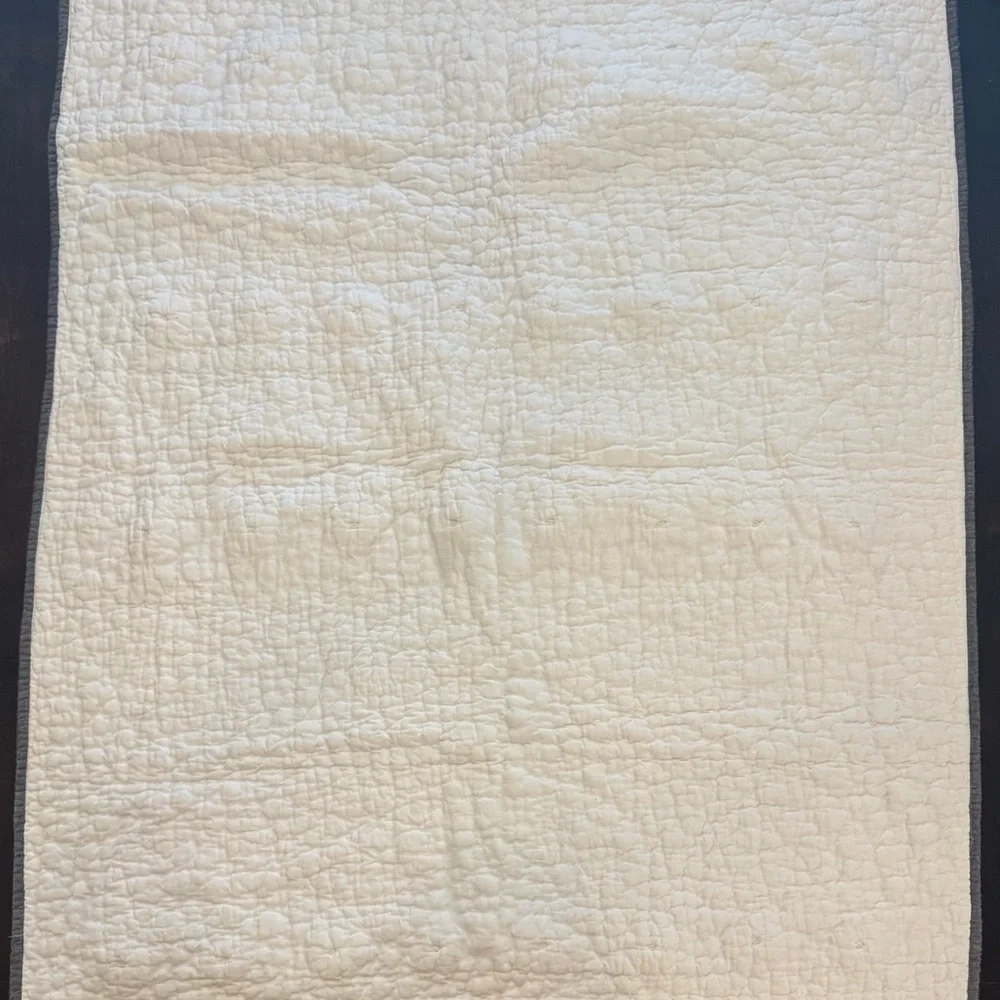 Pottery Barn Kids Shelby Sheep Baby Quilt features textured Sherpa sheep
